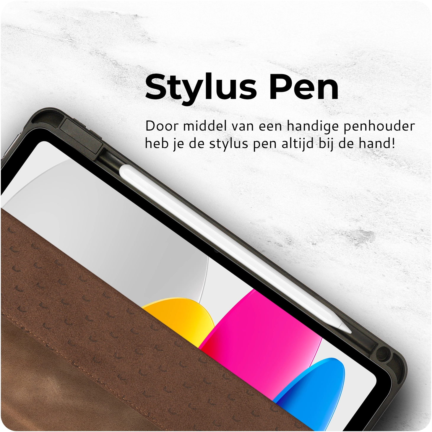 Rosso Elite iPad 11 (2025) / 10.9 (2022) Hoes 2-in-1 Echt Leer Bruin afbeelding 5