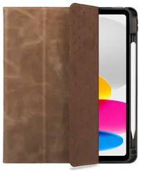 Rosso Elite iPad 11 (2025) / 10.9 (2022) Hoes 2-in-1 Echt Leer Bruin afbeelding