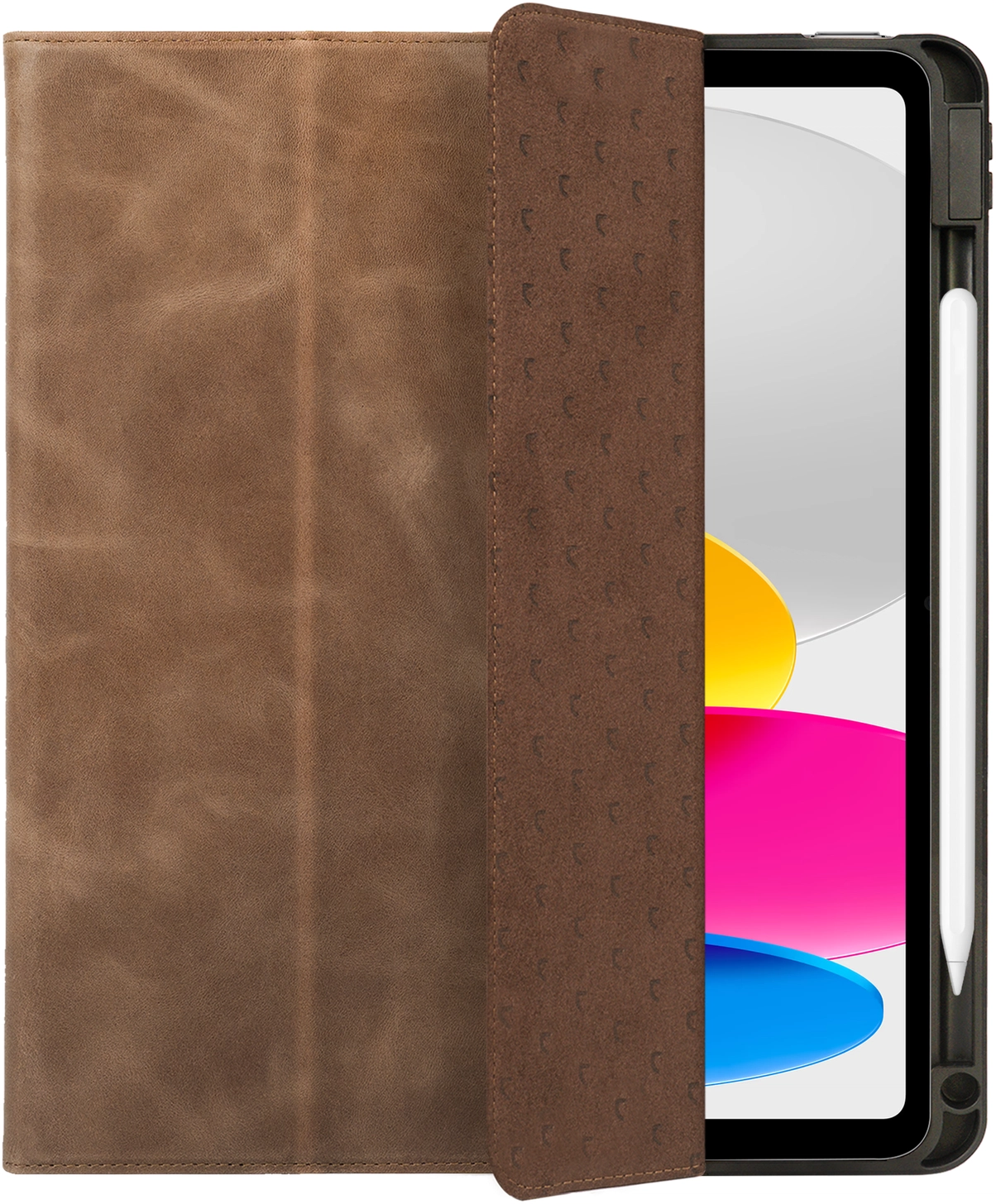 Rosso Elite iPad 11 (2025) / 10.9 (2022) Hoes 2-in-1 Echt Leer Bruin afbeelding 9