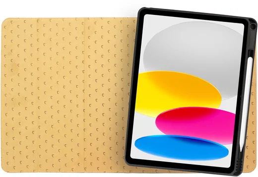 Rosso Elite iPad 11 (2025) / 10.9 (2022) Hoes 2-in-1 Echt Leer Lichtbruin afbeelding 8