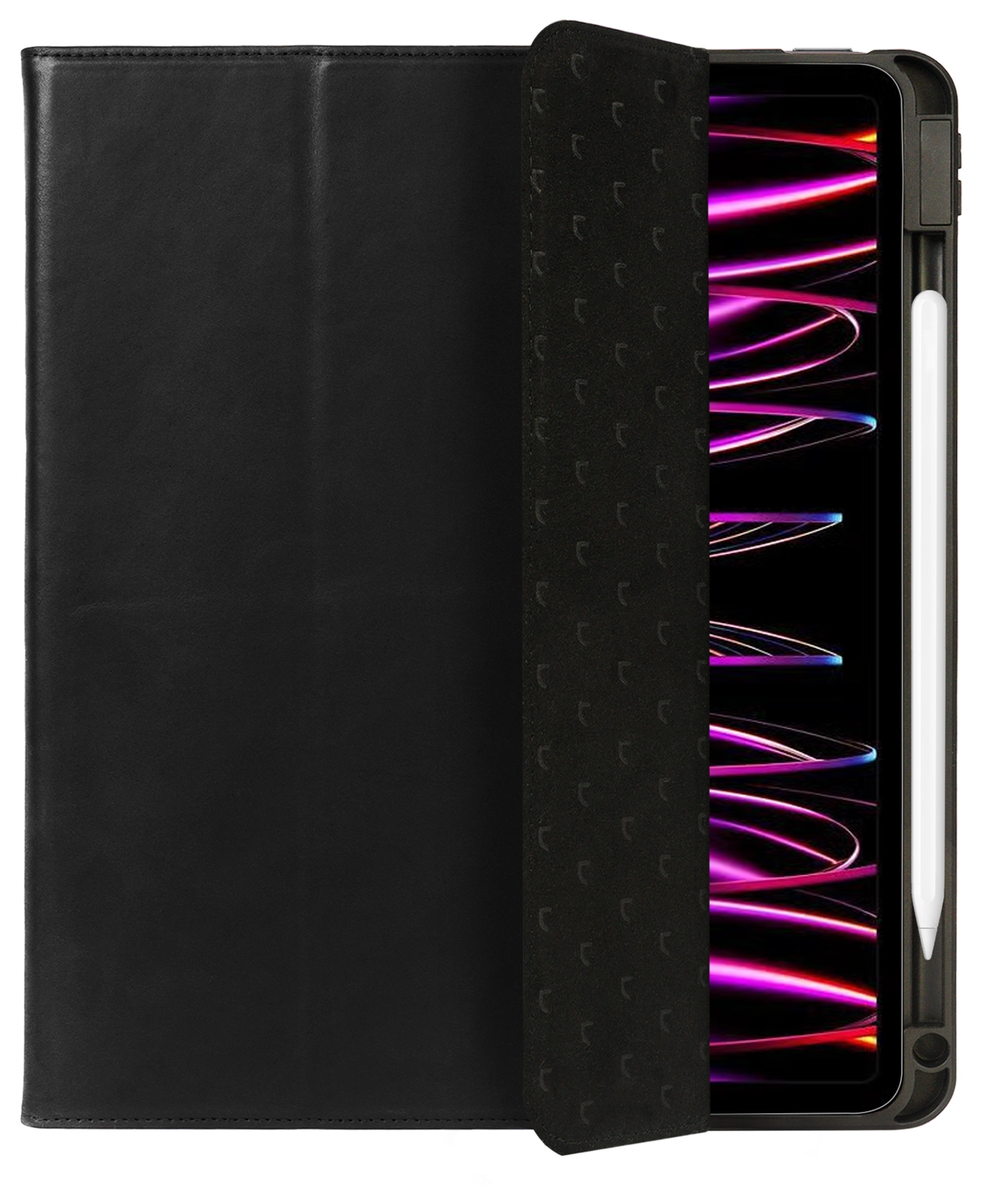 Rosso Elite iPad Pro 12.9 Hoes 2-in-1 Echt Leer Book Case Zwart afbeelding 9