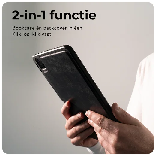 Rosso Elite iPad Air 11 (24/25/26) Hoes 2-in-1 Echt Leer Book Case Zwart afbeelding 2