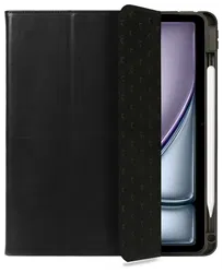 Rosso Elite iPad Air 11 (24/25) Hoes 2-in-1 Echt Leer Book Case Zwart afbeelding