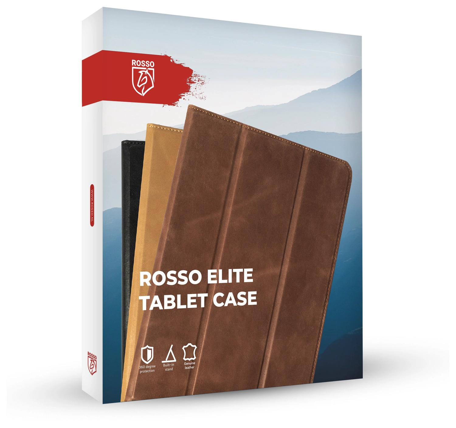 Rosso Elite iPad Air 11 (24/25/26) Hoes 2-in-1 Echt Leer Book Case Lichtbruin afbeelding 10