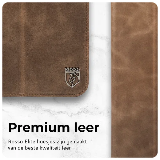 Rosso Elite Samsung Tab S10 Lite / S10 FE / S9 (FE) Hoes 2-in-1 Leer Bruin afbeelding 4
