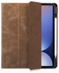 Rosso Elite Samsung Tab S10 Ultra / S9 Ultra Hoes 2-in-1 Echt Leer Bruin afbeelding