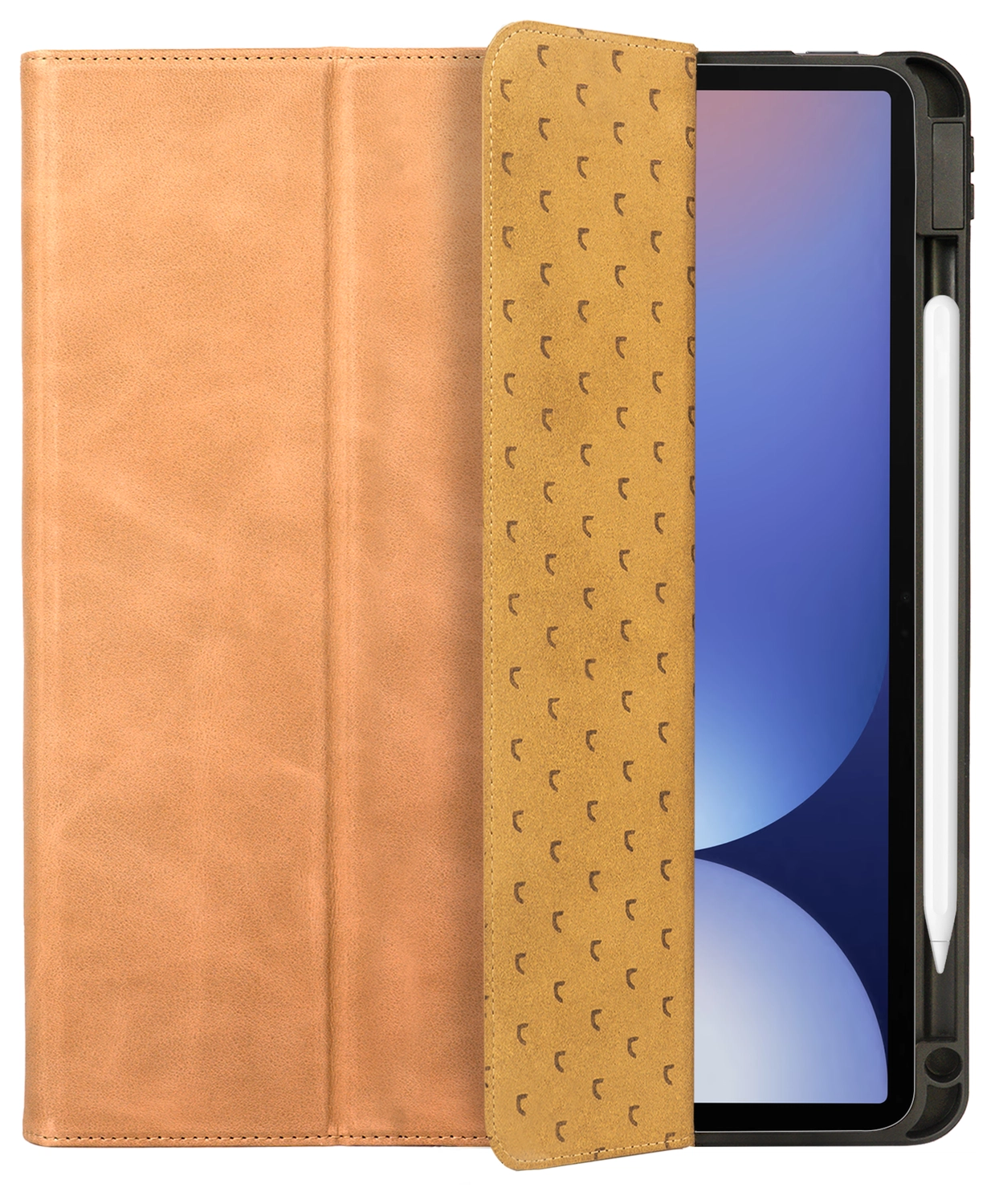 Rosso Elite Samsung Tab S10 Ultra / S9 Ultra Hoes 2-in-1 Echt Leer Lichtbruin afbeelding 9