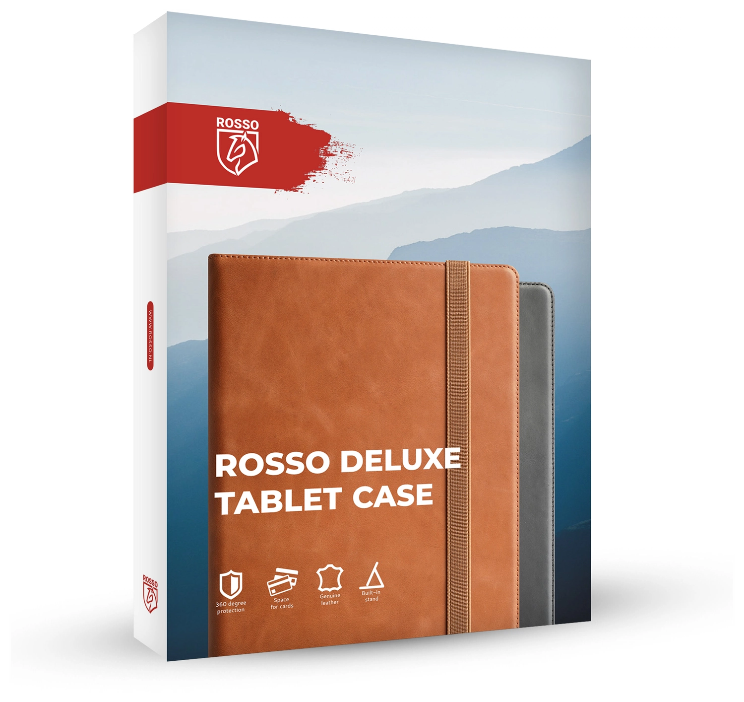 Rosso Deluxe MacBook / Laptop / iPad / Tablet Sleeve tot 14 Inch Echt Leer Zwart afbeelding 9