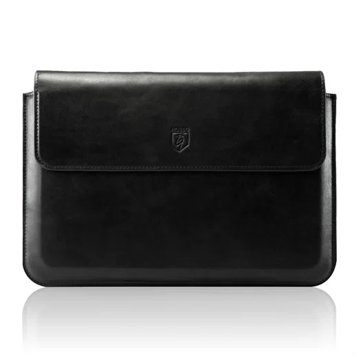 Rosso Deluxe MacBook / Laptop / iPad / Tablet Sleeve tot 14 Inch Echt Leer Zwart afbeelding 6
