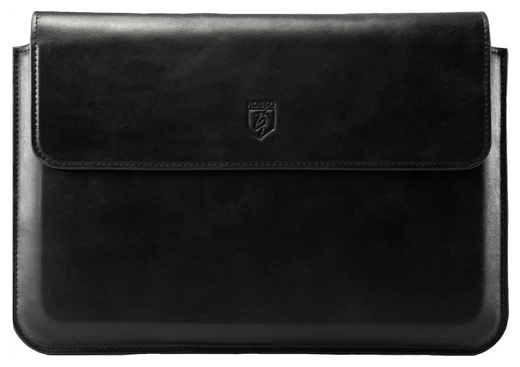 Rosso Deluxe MacBook / Laptop / iPad / Tablet Sleeve tot 14 Inch Echt Leer Zwart afbeelding 7