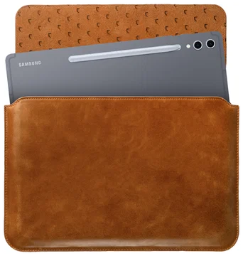 Rosso Deluxe MacBook / Laptop / iPad / Tablet Sleeve tot 14 Inch Echt Leer Bruin