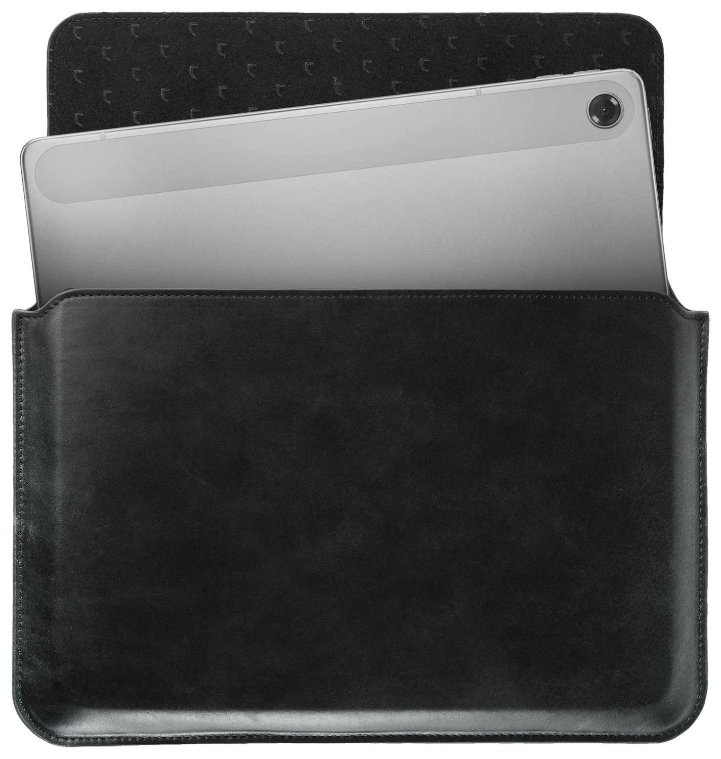 Rosso Deluxe MacBook / Laptop / iPad / Tablet Sleeve tot 11 Inch Echt Leer Zwart afbeelding 1
