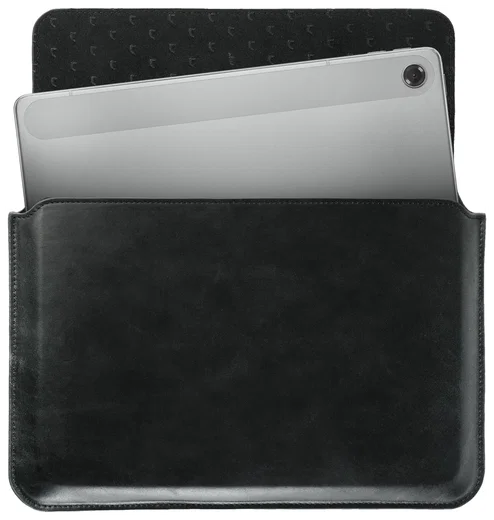 Rosso Deluxe MacBook / Laptop / iPad / Tablet Sleeve tot 11 Inch Echt Leer Zwart afbeelding 1