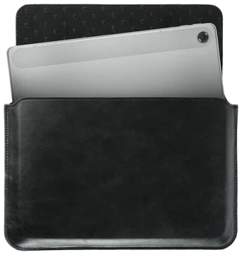 Rosso Deluxe MacBook / Laptop / iPad / Tablet Sleeve tot 11 Inch Echt Leer Zwart