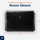 Rosso Deluxe MacBook / Laptop / iPad / Tablet Sleeve tot 11 Inch Echt Leer Zwart afbeelding 3
