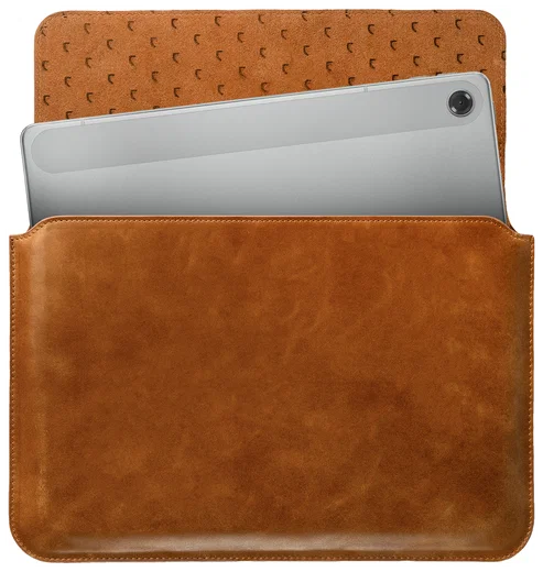 Rosso Deluxe MacBook / Laptop / iPad / Tablet Sleeve tot 11 Inch Echt Leer Bruin afbeelding 1