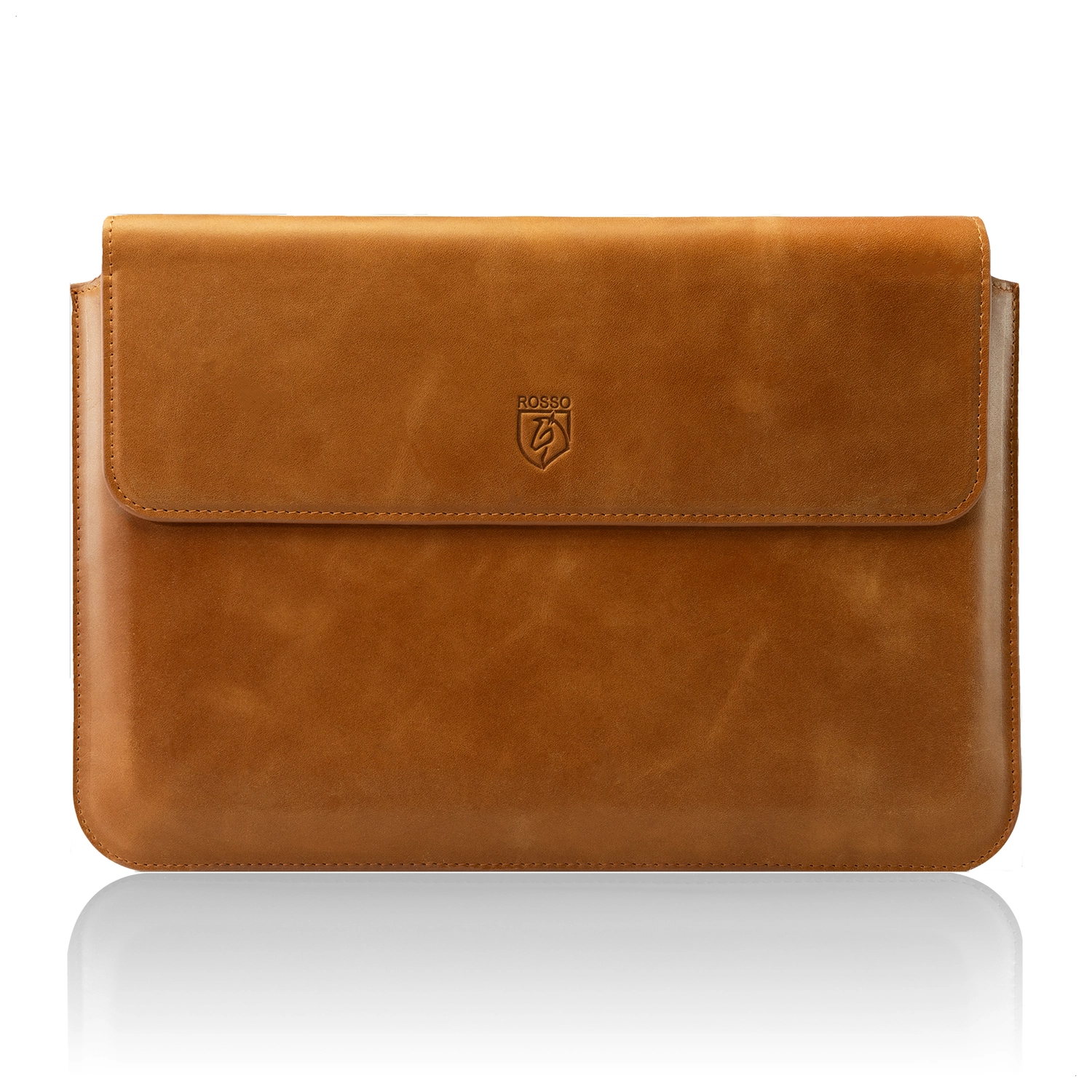 Rosso Deluxe MacBook / Laptop / iPad / Tablet Sleeve tot 11 Inch Echt Leer Bruin afbeelding 6