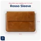 Rosso Deluxe MacBook / Laptop / iPad / Tablet Sleeve tot 11 Inch Echt Leer Bruin afbeelding 3