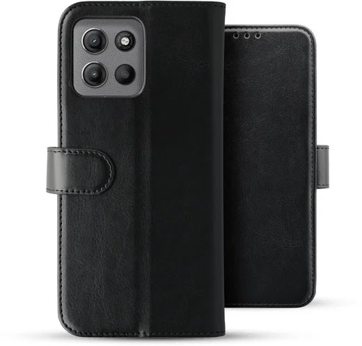 Rosso Element Motorola G15 Power Hoesje Book Case Wallet Zwart afbeelding 2