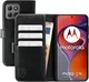 Rosso Element Motorola G15 Power Hoesje Book Case Wallet Zwart afbeelding 1