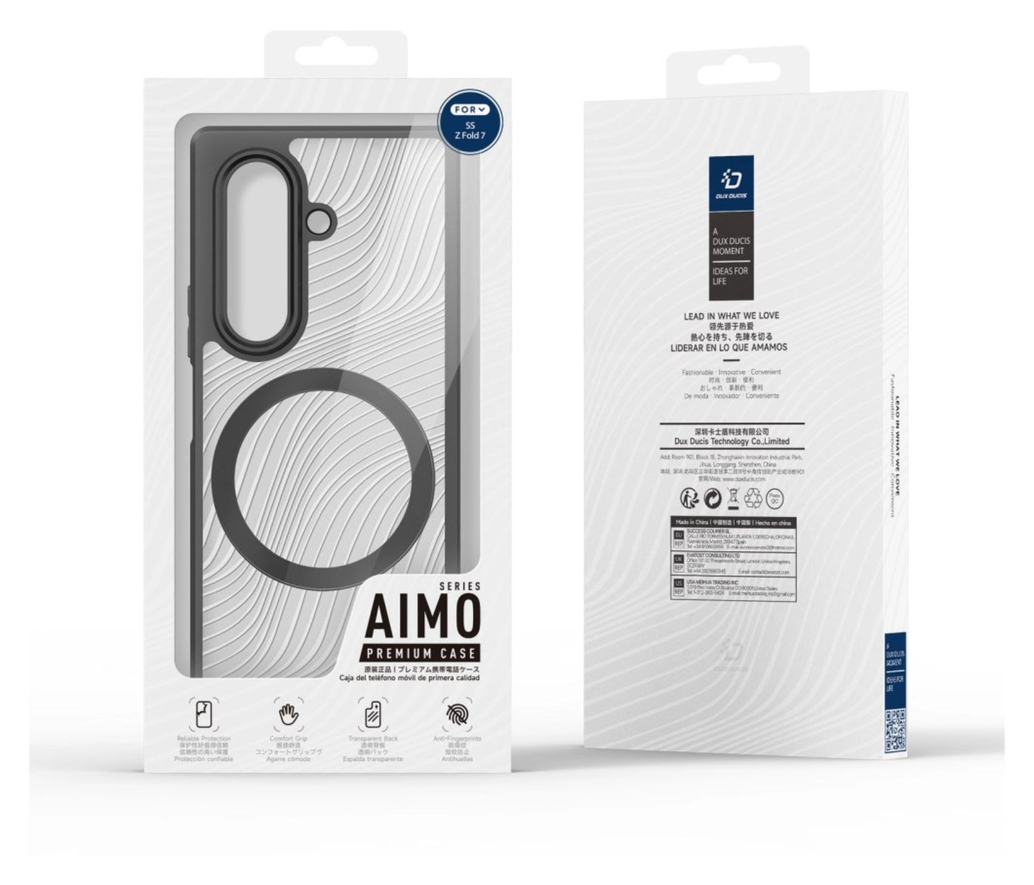Dux Ducis Aimo Samsung Galaxy Z Fold 7 Hoesje MagSafe Back Cover Zwart afbeelding 8