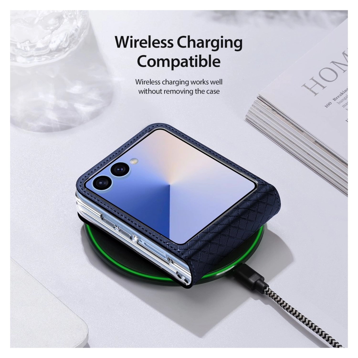 Dux Ducis Bril Samsung Galaxy Z Flip 7 Hoesje Back Cover Blauw afbeelding 9