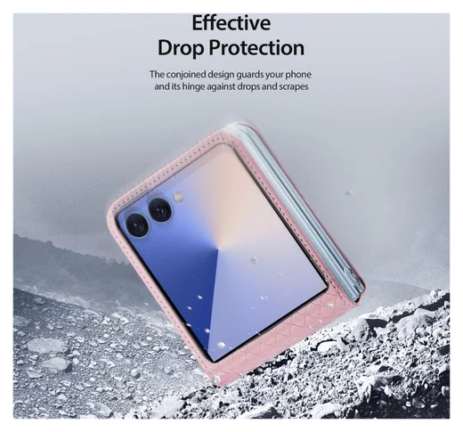 Dux Ducis Bril Samsung Galaxy Z Flip 7 Hoesje Back Cover Roze afbeelding 7