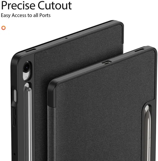 Dux Ducis Domo Samsung Galaxy Tab S10 FE Plus Hoes Tri-Fold Book Case Zwart afbeelding 6