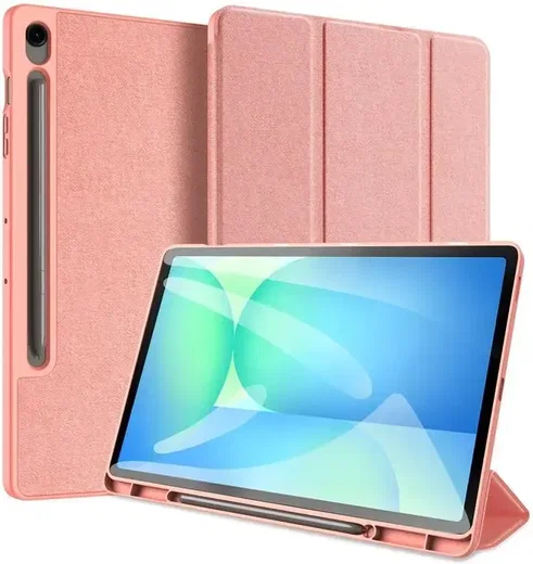 Dux Ducis Domo Samsung Galaxy Tab S10 FE Plus Hoes Tri-Fold Book Case Roze afbeelding 1