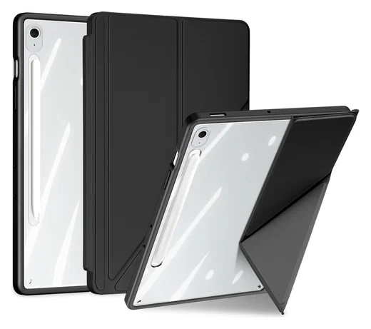 Dux Ducis Magi Samsung Galaxy Tab S10 FE Plus Hoes V-Fold Book Case Zwart afbeelding 1