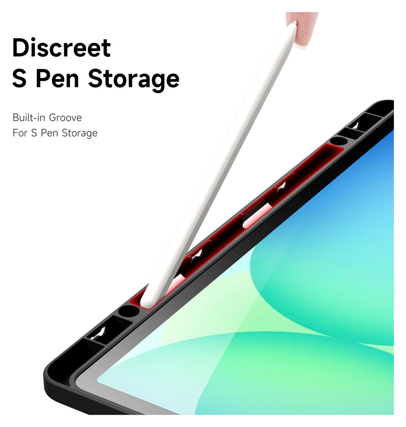 Dux Ducis Magi Samsung Galaxy Tab S10 FE Plus Hoes V-Fold Book Case Zwart afbeelding 6