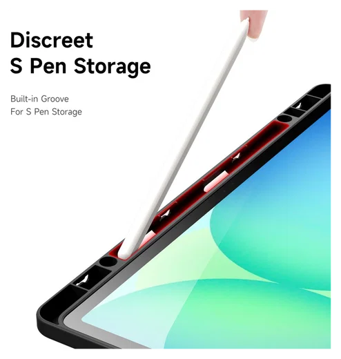 Dux Ducis Magi Samsung Galaxy Tab S10 FE Plus Hoes V-Fold Book Case Zwart afbeelding 6