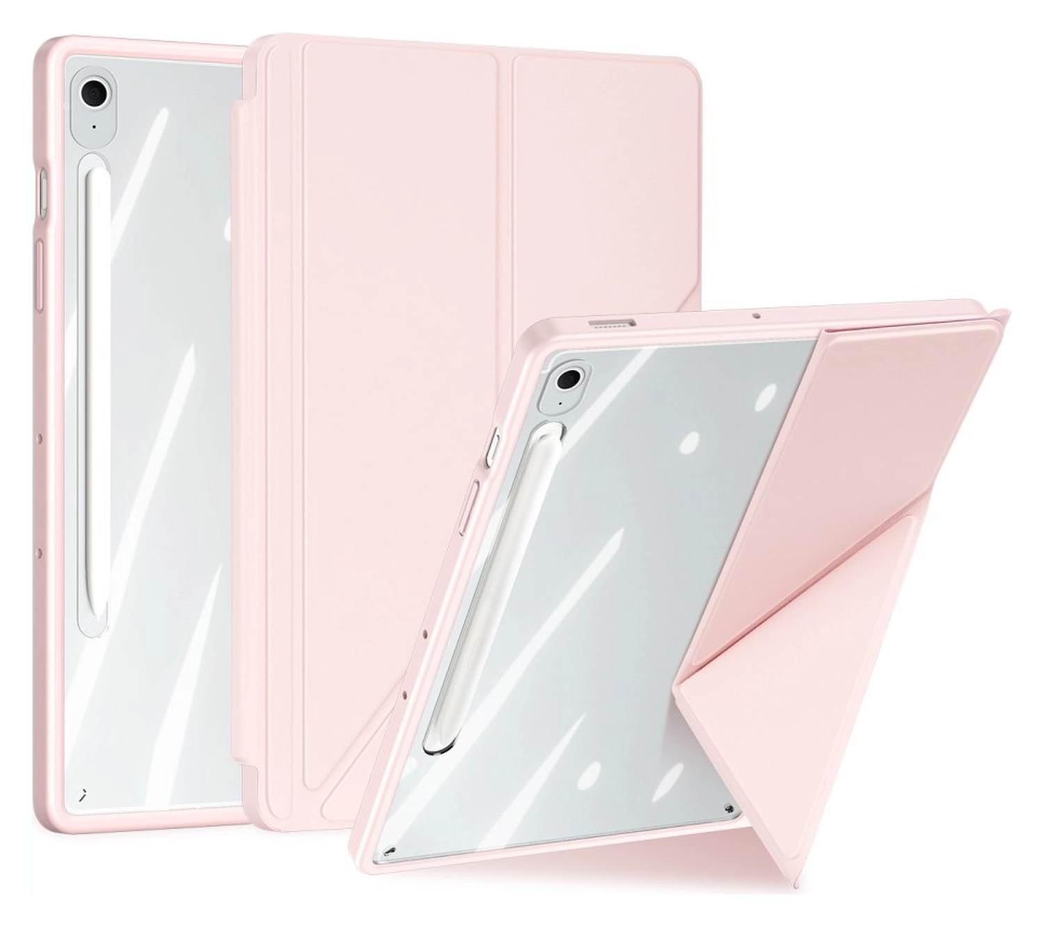 Dux Ducis Magi Samsung Galaxy Tab S10 FE Plus Hoes V-Fold Book Case Roze afbeelding 1