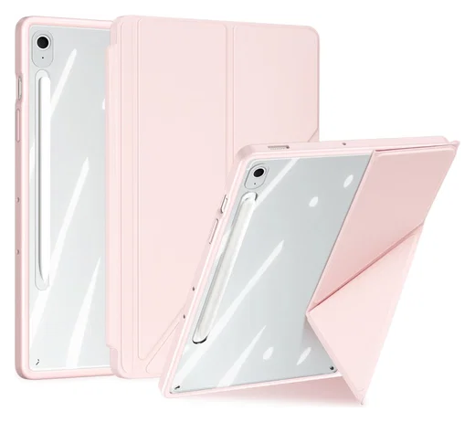 Dux Ducis Magi Samsung Galaxy Tab S10 FE Plus Hoes V-Fold Book Case Roze afbeelding 1
