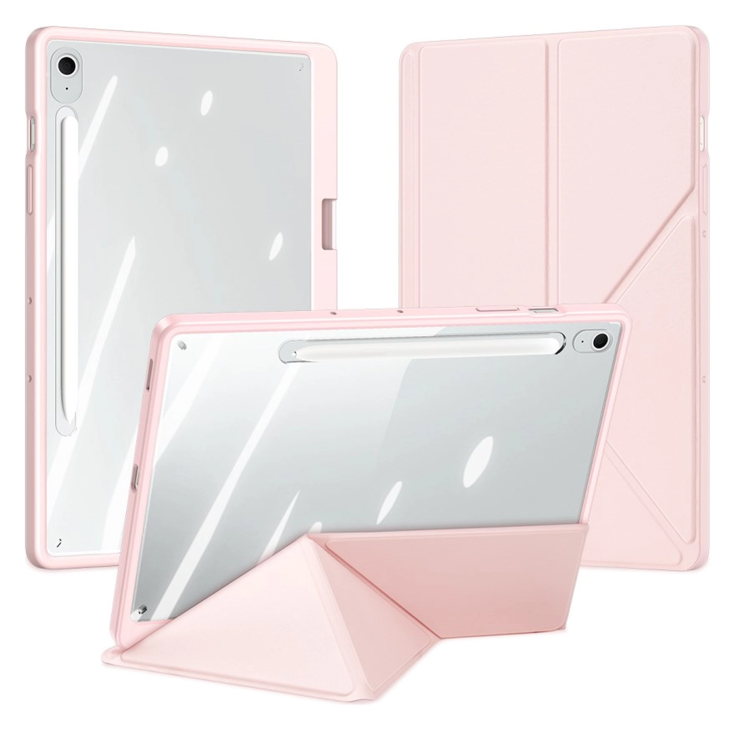 Dux Ducis Magi Samsung Galaxy Tab S10 FE Plus Hoes V-Fold Book Case Roze afbeelding 2