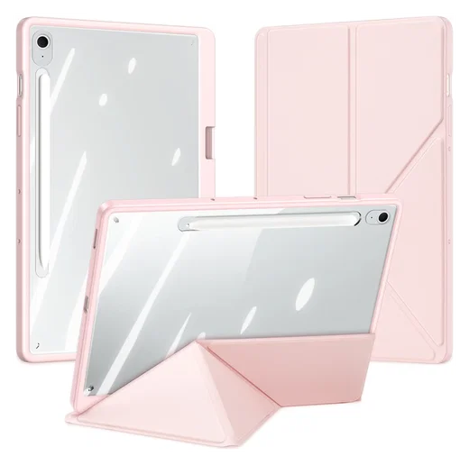 Dux Ducis Magi Samsung Galaxy Tab S10 FE Plus Hoes V-Fold Book Case Roze afbeelding 2