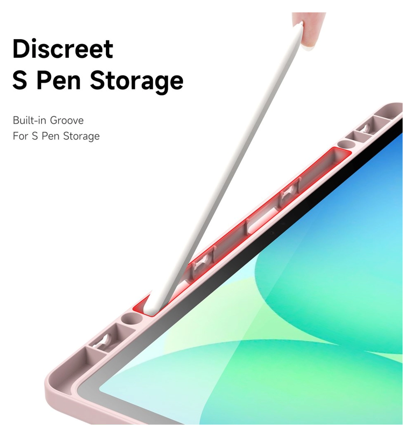Dux Ducis Magi Samsung Galaxy Tab S10 FE Plus Hoes V-Fold Book Case Roze afbeelding 6