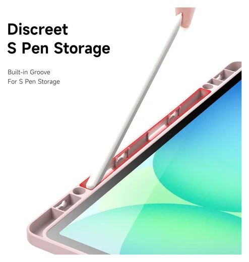 Dux Ducis Magi Samsung Galaxy Tab S10 FE Plus Hoes V-Fold Book Case Roze afbeelding 6