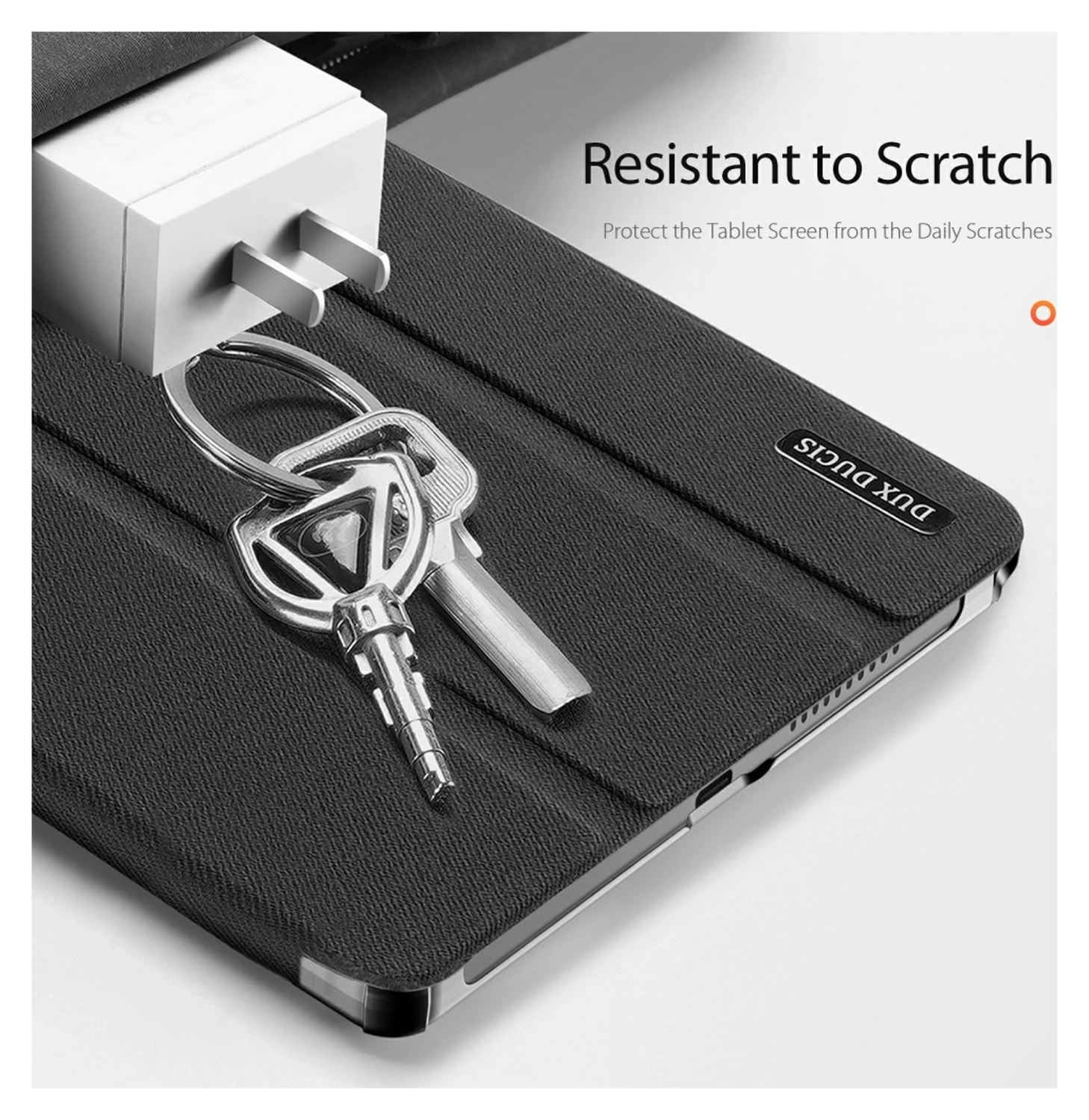 Dux Ducis Domo Lenovo Tab K10 Gen 2 Hoes Tri-Fold Book Case Zwart afbeelding 5