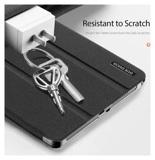 Dux Ducis Domo Lenovo Tab K10 Gen 2 Hoes Tri-Fold Book Case Zwart afbeelding 5