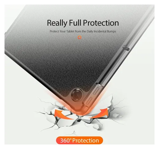 Dux Ducis Domo Lenovo Tab K10 Gen 2 Hoes Tri-Fold Book Case Zwart afbeelding 3