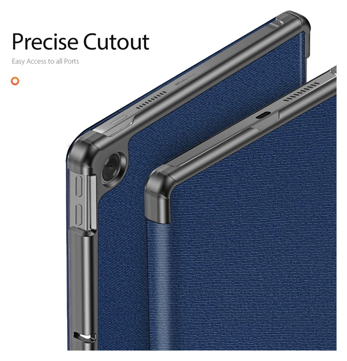 Dux Ducis Domo Lenovo Tab K10 Gen 2 Hoes Tri-Fold Book Case Blauw afbeelding 6
