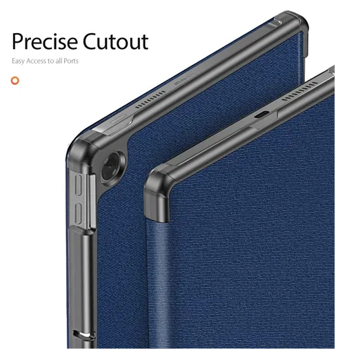 Dux Ducis Domo Lenovo Tab K10 Gen 2 Hoes Tri-Fold Book Case Blauw afbeelding 6