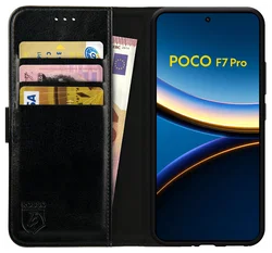 Rosso Element Xiaomi Poco F7 Pro Hoesje Book Case Wallet Zwart afbeelding