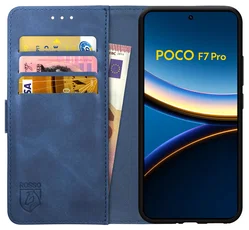 Rosso Element Xiaomi Poco F7 Pro Hoesje Book Case Wallet Blauw afbeelding