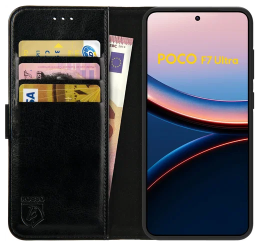 Rosso Element Xiaomi Poco F7 Ultra Hoesje Book Case Wallet Zwart afbeelding 1