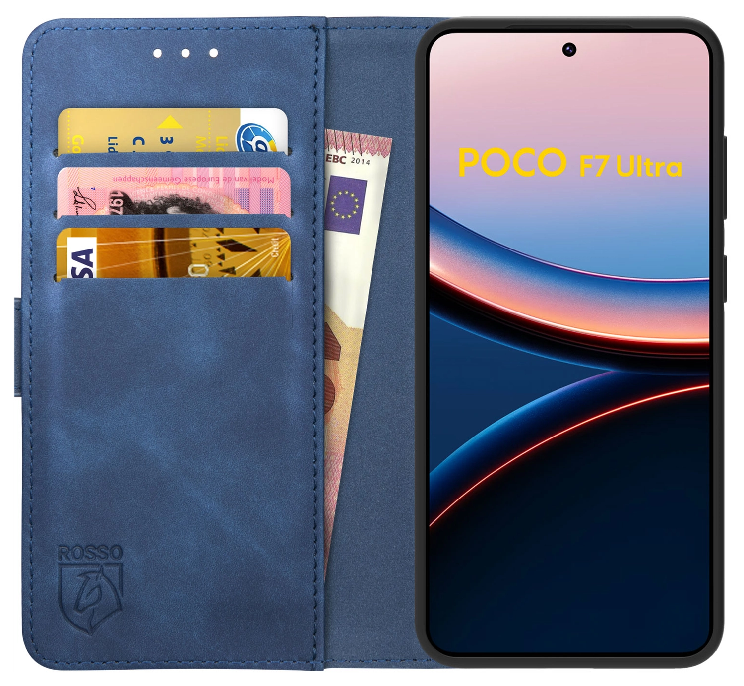 Rosso Element Xiaomi Poco F7 Ultra Hoesje Book Case Wallet Blauw afbeelding 1