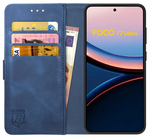 Rosso Element Xiaomi Poco F7 Ultra Hoesje Book Case Wallet Blauw afbeelding 1