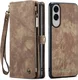 CaseMe 008 Samsung Galaxy S25 Edge Hoesje 2-in-1 Book Case en Back Cover Bruin afbeelding 1