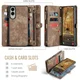 CaseMe 008 Samsung Galaxy S25 Edge Hoesje 2-in-1 Book Case en Back Cover Bruin afbeelding 3